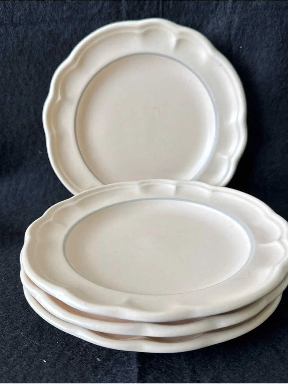 Pfalzgraff Remembrance Salad Side Plates Lot Set Of 4 Stoneware Vintage